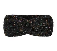 Bandeau Cache-Oreilles Bandeau à pois de couleur doublé polaire, tricoté, épais, chaud, couverture de Protection des oreilles for sport, automne et hiver(Black)