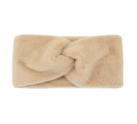Bandeau Cache-Oreilles Bandeau cache-oreilles d'hiver for femme, bandeau élastique croisé en peluche, couleur unie, large, idéal for le maquillage du visage, accessoires for filles(Camel)