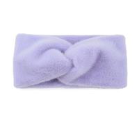 Bandeau Cache-Oreilles Bandeau cache-oreilles d'hiver for femme, bandeau élastique croisé en peluche, couleur unie, large, idéal for le maquillage du visage, accessoires for filles(PURPLE)