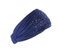 Bandeau Cache-Oreilles Bandeaux à strass for cheveux, larges, élastiques et extensibles, for femmes, coiffes, foulards, turbans, accessoires for(Dark Blue)