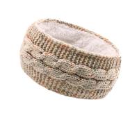 Bandeau Cache-Oreilles Bandeaux for cheveux, accessoires femme, bandeau d'hiver et d'automne en maille, chaud for le sport, cache-oreilles(Colors beige)