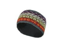 Bandeau cache-oreilles en laine doublé polaire pour femme - Tricot unique fait à la main - Multicolore - Taille unique - Pachamama - Commerce équitable, Vert, bleu, rouge, jaune, blanc cassé, taille