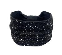 Bandeau Cache-Oreilles Strass bandeau femmes cheveux diadème élégant bandeaux avec pierres et cristaux élastique tête bijoux accessoires(Color 1)