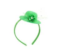 Bandeau Chapeau Vert Saint Patrick en Tissu et Plastique, pour Fêtes | Style Festif Irlandais, Facile à Porter Retirer, Confort Adapté aux Costumes et Séances Photo
