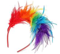 Bandeau Cheveux Coloré à Plume, Style Années Vingt pour Coiffure | Accessoire de Fête, Élasticité Élevée, Design Raffiné, Mariage, Parade Pride, Festival et Changement Rapide