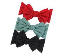 Bandeau Cheveux Ensemble de Bandeaux for Filles, 3 pièces/Ensemble, Bandes Cheveux nouées avec nœud, Doux tricoté, Couvre-Chef for Enfants, Turban, Accessoires for(3594-19)