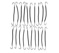 Bandeau Cheveux Femme 20pcs / lot bandes de cheveux avec clips élastiques Crochets de queue de queue de queue de tête Bandes de caoutchouc Bande tresse cheveux épais/bouclés Outils de coiffure Bande