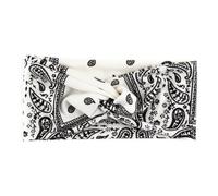 Bandeau Cheveux Femme Bandeau élastique à fleurs for cheveux, Pilates, yoga, fitness, course pied, cyclisme, bandeau anti-transpiration, turban, maquillage, cerceau for(White)