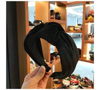 Bandeau Cheveux Femme Boutique accessoires de cheveux velours de femme velours milieu noué bandeau latérale à la mode mode hairbands lavage sport hoop coiffe Bandeau Cheveux Homme(Black)