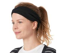 Bandeau Cheveux Femme De Coton Biologique - Serre Tete Homme Elastique pour Maquillage Soin Peau Accessoire Japonais Noir