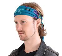 Bandeau Cheveux Femme En Tie Dye, Bandana Homme Élastique Style Hippie Chic, Foulard Pirate À Motif Rétro Fleur Psychédélique Rockstar Boho A