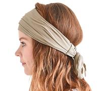 Bandeau Cheveux Femme En Viscose, Bandana Pirate Homme Pré Attaché, Foulard Danse Style Boheme, Serre Tete Japonais Beige
