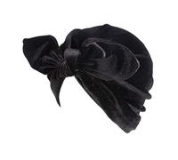 Bandeau Cheveux Femme Femmes Velvet Turban Chapeau Haute-tête Musulman Hijab Casquettes Femelle Bandana Soft Bandana Hijabs Hijabs Tête Accessoires de cheveux Bandeau Cheveux Homme(Navy Blue)