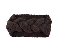 Bandeau Cheveux Femme Hiver Bandeau en tricot épais for femmes et filles, protection d'oreille croisée, couvre-chef en Crochet, plat, à la mode, chaud, accessoires for cheveux d'hiver(A-coffee)