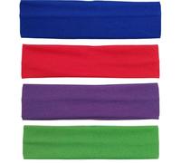 Bandeau Cheveux Femme Lot de 4 bandeaux élastiques couleur unie for le sport, fitness, yoga, anti-transpirant, accessoires for cheveux(Color 01)