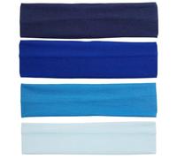 Bandeau Cheveux Femme Lot de 4 bandeaux élastiques couleur unie for le sport, fitness, yoga, anti-transpirant, accessoires for cheveux(Color 08)