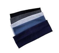 Bandeau Cheveux Femme Lot de 5 bandeaux élastiques couleur unie for la course à pied, le fitness, sport, yoga, absorbant transpiration(Color-03)
