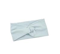 Bandeau Cheveux Fille Femmes filles couleur unie bandeaux tricoté coton bandes de cheveux Vintage croix Turban pansement Bandanas bandeaux cheveux accessoires(Grey blue)