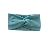 Bandeau Cheveux Fille Femmes filles couleur unie bandeaux tricoté coton bandes de cheveux Vintage croix Turban pansement Bandanas bandeaux cheveux accessoires(Mint Green)