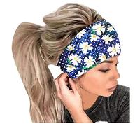 Bandeau Cheveux Pour Femme Yoga Courir Bandeaux Sport EntraîNement Bandeaux Mignon Accessoire Boho Vintage Fleur Imprimé Hair Accessoires De Cheveux Turbans NouéS éLastiques