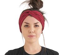 Bandeau Cheveux Serre Tete Boheme - Turban Femme Headband Sport Transpiration Yoga Accessoires Mode Ete Elastique Noeud Torsadé Bandana Pirate Vintage Bourgogne