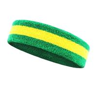 Bandeau Cheveux Sport Bandeau de sport, bandeau anti-transpiration en coton, athlétique tissu éponge évacuant l'humidité for le tennis, basket-ball et football(Green yellow)