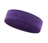Bandeau Cheveux Sport Bandeau de sport, bandeau anti-transpiration en coton, athlétique tissu éponge évacuant l'humidité for le tennis, basket-ball et football(Purple)