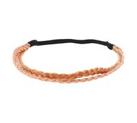Bandeau Cheveux Tressé Blond cuivré - Headband Femme Double Couleur unie - Bandeau fin élastique Taille unique - Headband pour coiffure Mariage - Look original Bohème, Hippie Chic