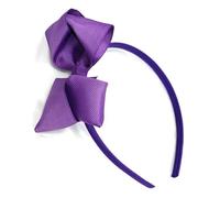 Bandeau classique en ruban gros-grain pour fille avec grand nœud Bleu roi (Violet royal, taille unique)