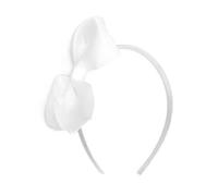 Bandeau classique pour fille avec grand nœud en ruban gros-grain Bleu roi (blanc, taille unique)