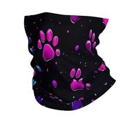 Bandeau coloré avec imprimé patte de chien et chat, bandana, cache-cou, écharpe, masque, bandeau, tube magique sans couture, passe-montagne multifonctionnel pour homme et femme, sport de plein air