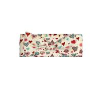 Bandeau coloré avec nœud imprimé en forme de cœur, un bandeau turban tendance avec élasticité, adapté pour les nouveau-nés et les nourrissons