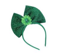 Bandeau coloré avec nœud unique et détails trèfles pour la Saint-Patrick et les fêtes