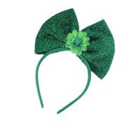 Bandeau coloré avec nœud unique et détails trèfles pour la Saint-Patrick et les fêtes