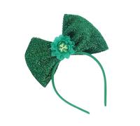 Bandeau coloré avec nœud unique et détails trèfles pour la Saint-Patrick et les fêtes