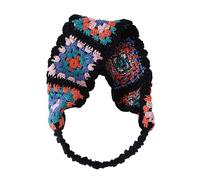 Bandeau coloré en crochet pour filles - Résistant au soleil - Avec corde à cheveux extensible - Joli mouchoir