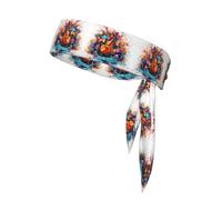 Bandeau coloré imprimé guitare, parfait pour la course, le fitness et d'autres sports.