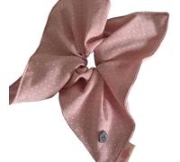 Bandeau coréen doux à pois, couleur carrée, grand intestin, style paresseux, polyvalent, corde à cheveux carrée (rose)