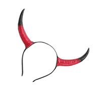 Bandeau Cornes Diable Rouge PU Flexible pour Cosplay Halloween Fête Garçon | Accessoire Déguisement Créatif, Fixation Solide Ne Tombe Pas, Carnaval