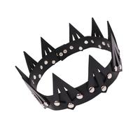 Bandeau Couronne Boule Halloween Accessoire Cuir Noir pour Fête