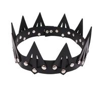 Bandeau Couronne Boule Halloween en Cuir, Accessoire Costume Cosplay