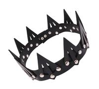 Bandeau Couronne Boule Noir Cuir pour Fête Ambiance Halloween