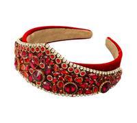 Bandeau couronne scintillante, bandeau baroque avec bijoux en vitrail, accessoire rétro exagéré super brillant pour femme, fête, anniversaire, festival, Noël, vacances, cosplay