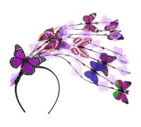 Bandeau Créatif pour Filles, Costume Cosplay, Pourpre | Usage Polyvalent, Tenue Confortable, Fleurs Artificielles en Plastique et Résine, Ne Tombe Pas Facilement