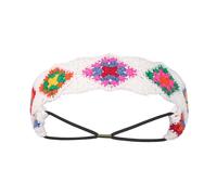 Bandeau creux en crochet avec corde à cheveux extensible motif floral ethnique turban pour filles accessoires photo