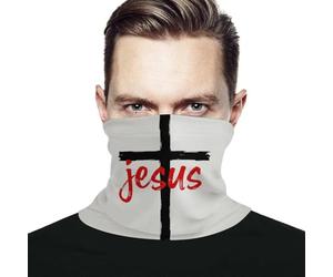 Bandeau Croix De Jésus, Symbole Religieux Anti-Vent Echarpe Durable Neck Gaiters pour Carnaval Running Airsoft 2 Pièces
