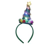 Bandeau d ' arbre de Noël de dessin animé, cerceau de, Green | Bandeau en fourrure avec pompons en guirlandes, couvre-chef mignon pour fête d ' Halloween, couvre-chef de fête
