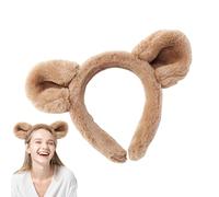 Bandeau d’oreille d’ours, bandeau d’oreilles d’animaux - Bandeau de beauté Fuzzy Cute Bear Ears | Bandeau de lavage du visage, bandeau de soins de la peau antidérapant pour laver le maquillage du visa