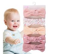 Bandeau d'arc pour les bébés filles, les poils de bébé arcent les bandeaux | Soucles de cheveux pour petite fille - Bandons à nœuds doux 18x3,5 cm stretchy, accessoires de cheveux enveloppe de tête él