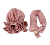 Bandeau de bigoudi sans chaleur en satin pour dormir dans les boucles de cheveux, outil de coiffure sans chaleur pour femmes, rose poussiéreux, bande de bouclage portable pour